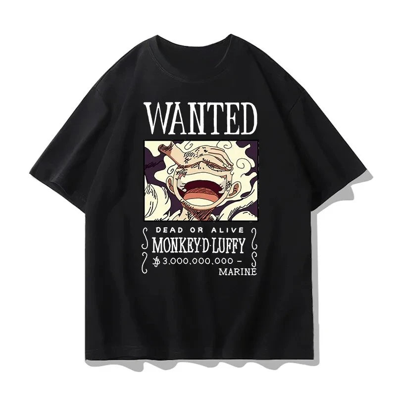 One Piece Printed T-Shirt Luffy ACE Anime Tee Men's 2026 Summer Fashion Oversize Street Casual Y2K Tops Streetwear Clothing
