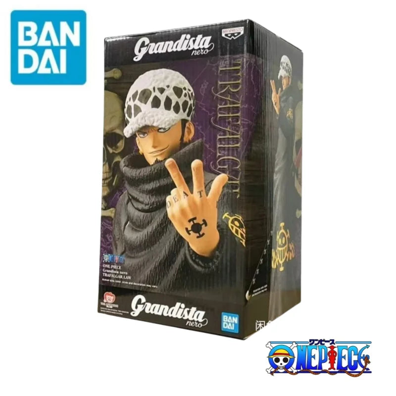 En stock Bandai Original One Piece Banpresto Trafalgar D Water Law 100% Genuino Anime Merchandise Regalos de Navidad Figura de Acción