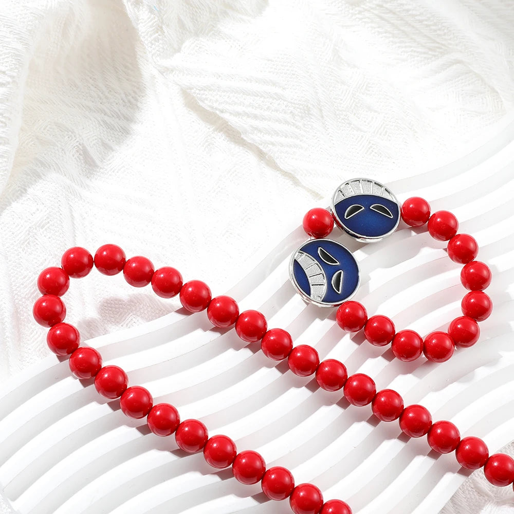 Set de collar y pulsera de cosplay de One Piece de Portgas D Ace - Accesorios para juegos de rol con temática de anime para fans