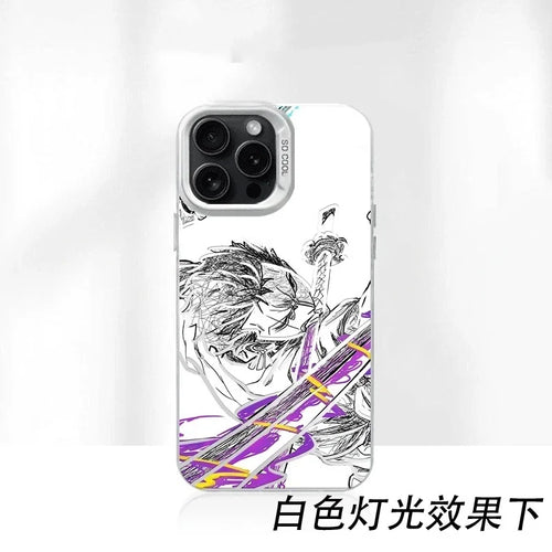 3D One Piece Roronoa Zoro Phone Case for iPhone 17 16 15 14 13 12 11 Pro Max Plus Air mini Demon Knife Anime Back Cover