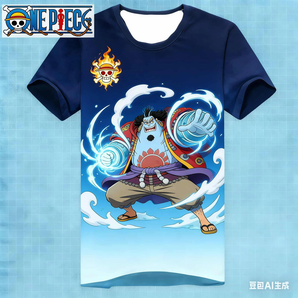 Anime One Piece Luffy bedrucktes T-Shirt für Herren und Damen, T-Shirt für Kinder und passende Familienkleidung, Jungen-Mädchen-T-Shirt