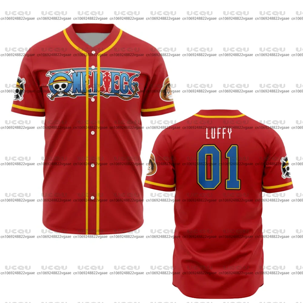 Men Kid Clothes Male Sportswear Japan Breathable Tee Teenager Quick-drying Top One Piece Baseball Jersey Gift New Fan Luffy
