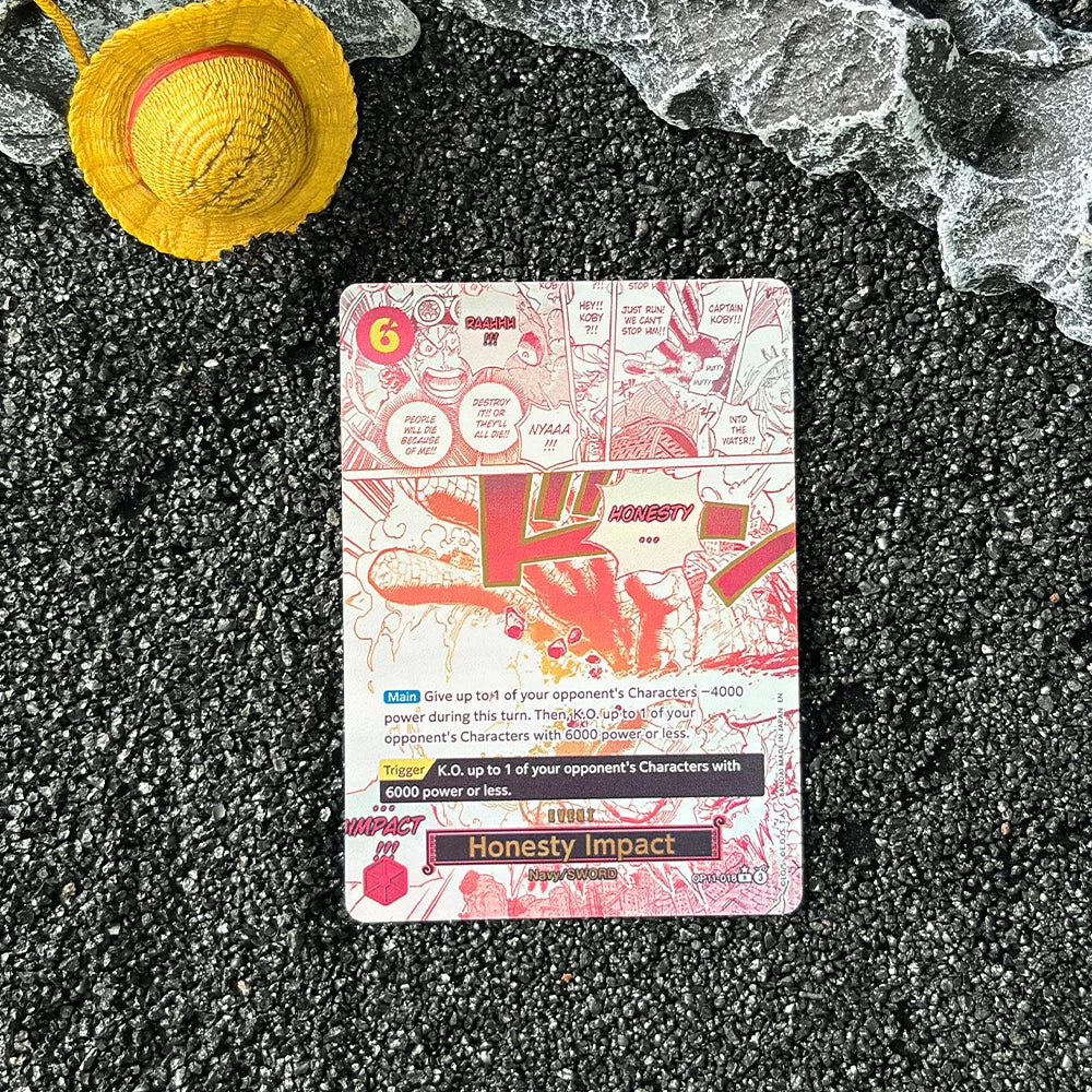 DIY Proxy OPCG Karte Einzelkarte Englisch Luffy Shanks Law Anime Spiel Kartensammlung Hochwertige Replika Karte Geschenk Sammelkarte