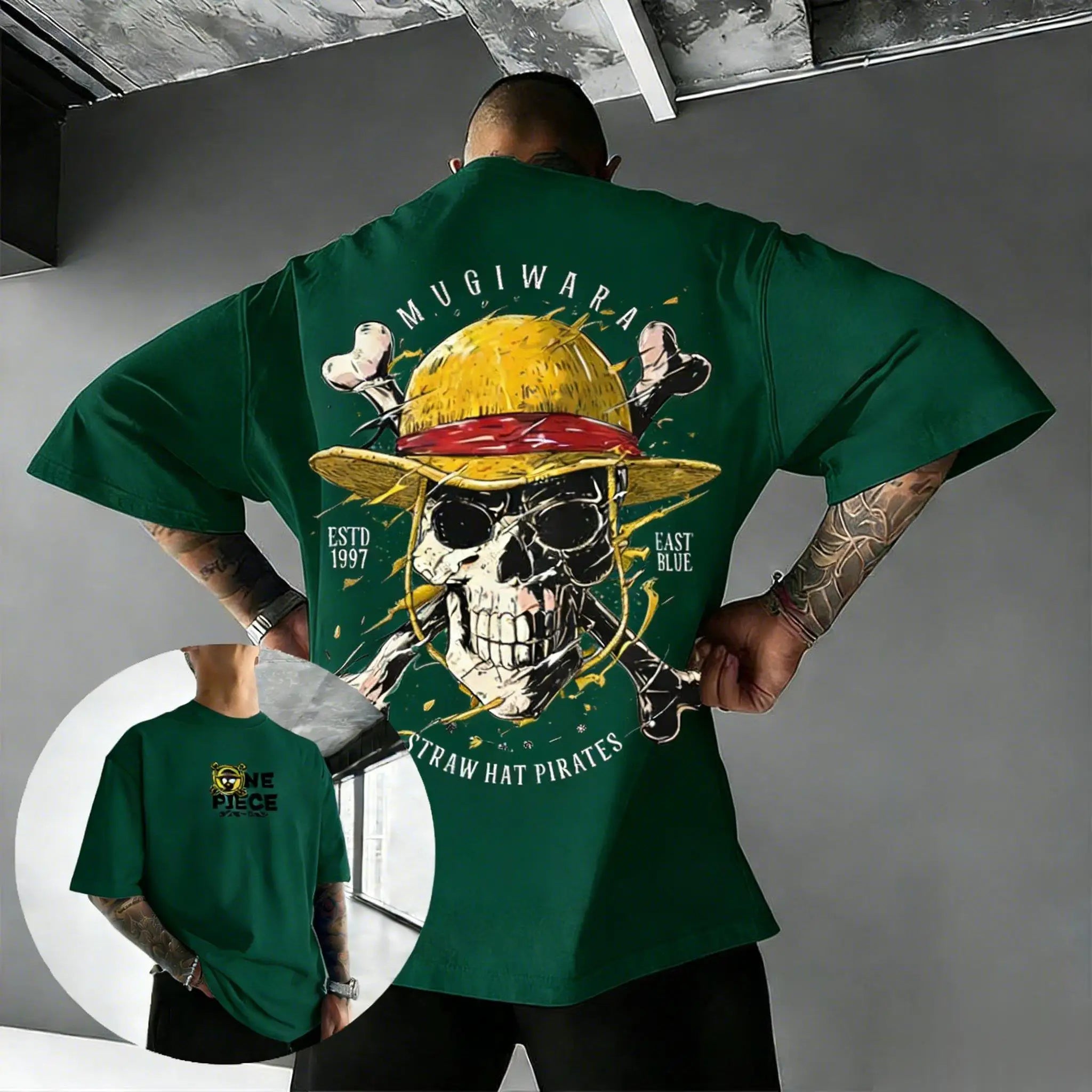 Unisex Oversize One Piece Skull Anime T Shirt Men Women Cotton Streetwear Casual Short Sleeve Top Graphic Tee Trendy 2026 Summer